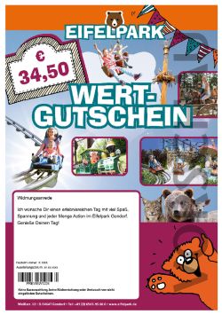 Eifelpark Wertgutschein 34,50 €